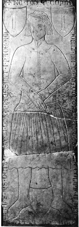 lapide tombale - ambito laziale (sec. XIV)