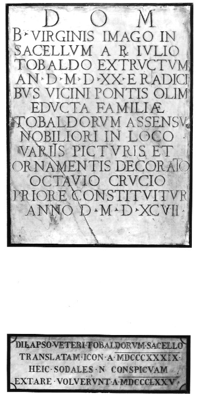 lapide - ambito laziale (sec. XVI)