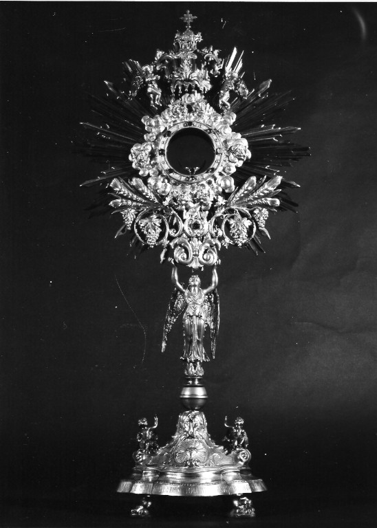 ostensorio - a raggiera - ambito laziale (sec. XIX)