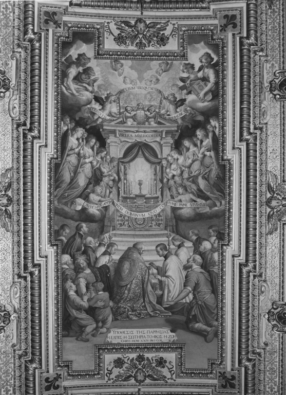 Adorazione dell'Eucarestia (dipinto) di Ciampelli Agostino (sec. XVII)