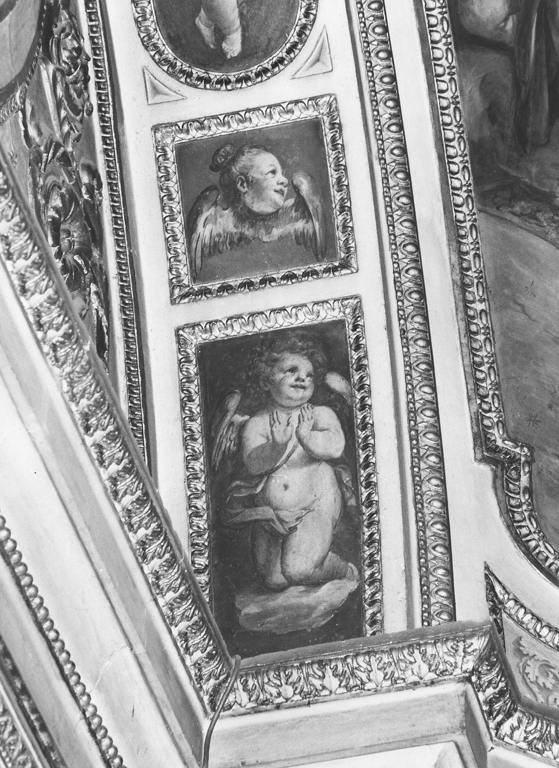 Putti e cherubini (decorazione pittorica) di Fiammeri Giovan Battista (cerchia) - ambito romano (sec. XVI)