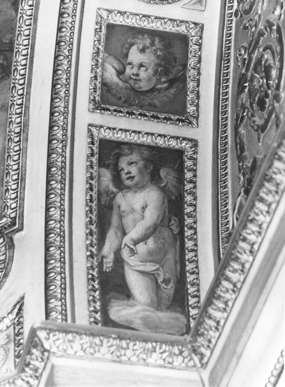 Putti e cherubini (decorazione pittorica) di Fiammeri Giovan Battista (cerchia) - ambito romano (sec. XVI)