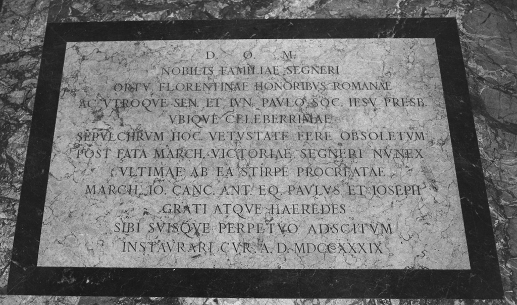 lapide tombale - bottega romana, bottega famiglia Medici (sec. XVIII, sec. XX)