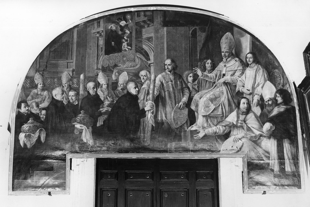 La Canonizzazione di San Francesco Borgia per opera di papa Clemente X (dipinto) - ambito romano (sec. XVII)