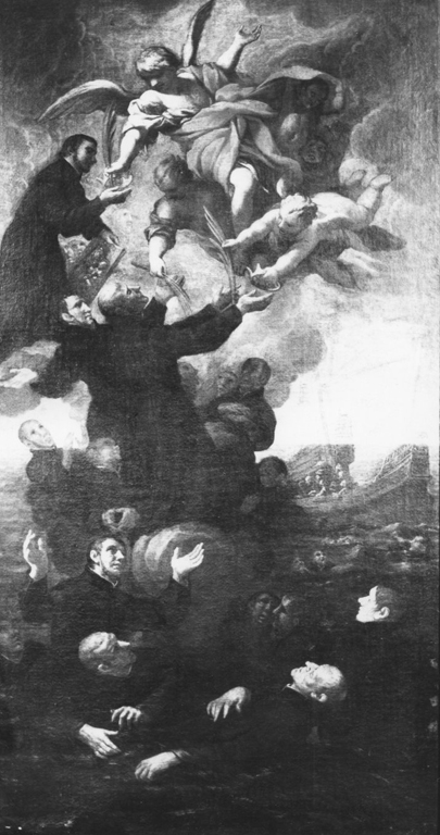 Martiri gesuiti sommersi in mare (dipinto) di Baldi Lazzaro (sec. XVII)