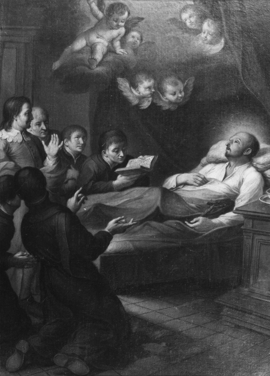La morte di Sant'Ignazio (dipinto) di Sortini Gaetano (sec. XVIII)