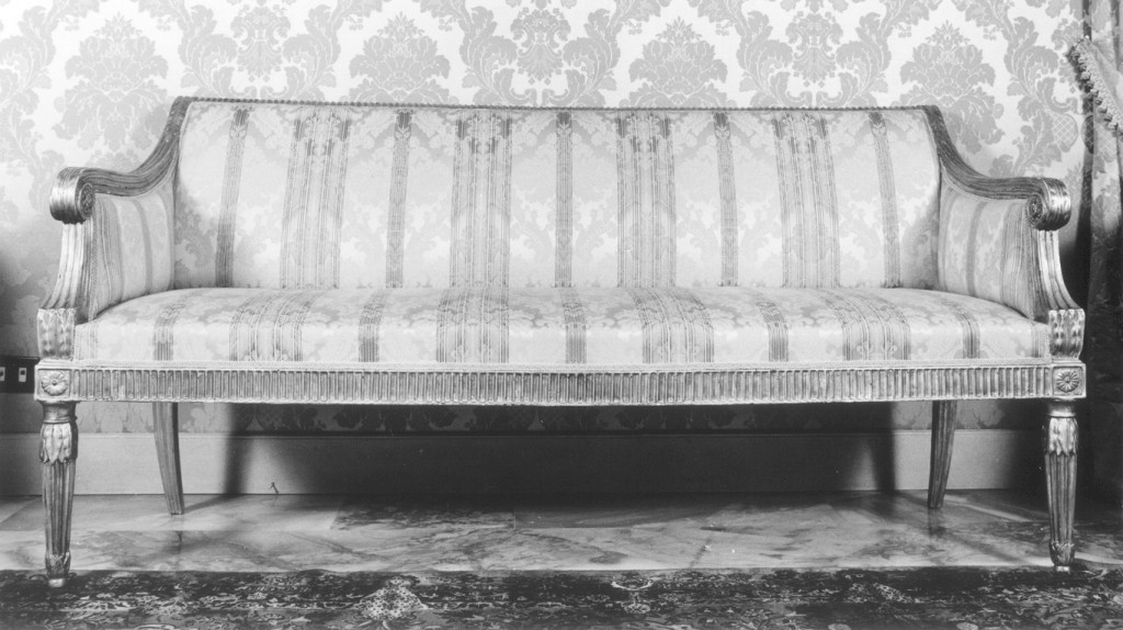 divano - ambito francese (fine/inizio secc. XVIII/ XIX)