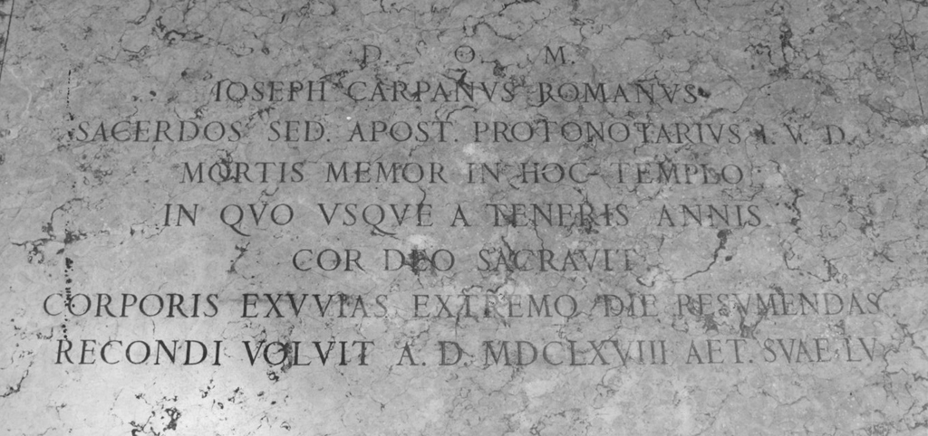 lapide - ambito romano (sec. XVII)