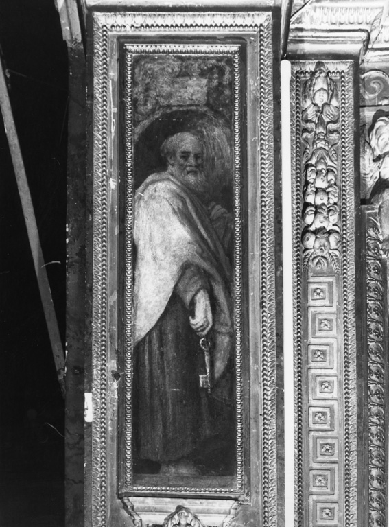 San Pietro (decorazione plastico-pittorica) di Mannozzi Giovanni detto Giovanni da San Giovanni (attribuito) (sec. XVII)