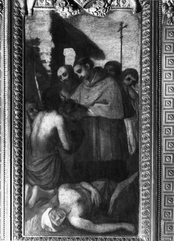 San Carlo Borromeo comunica gli appestati (dipinto, elemento d'insieme) di Mannozzi Giovanni detto Giovanni da San Giovanni (attribuito) (sec. XVII)