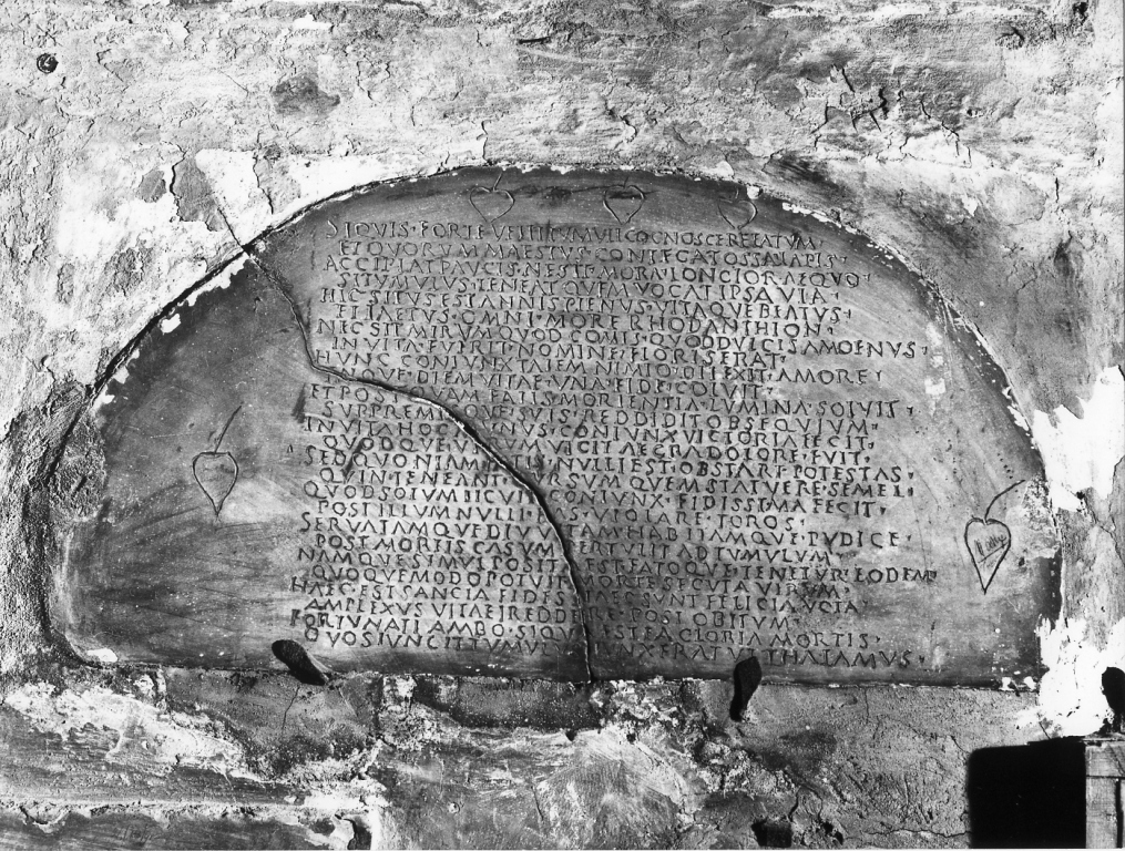 lapide tombale, frammento - ambito romano (sec. IV)