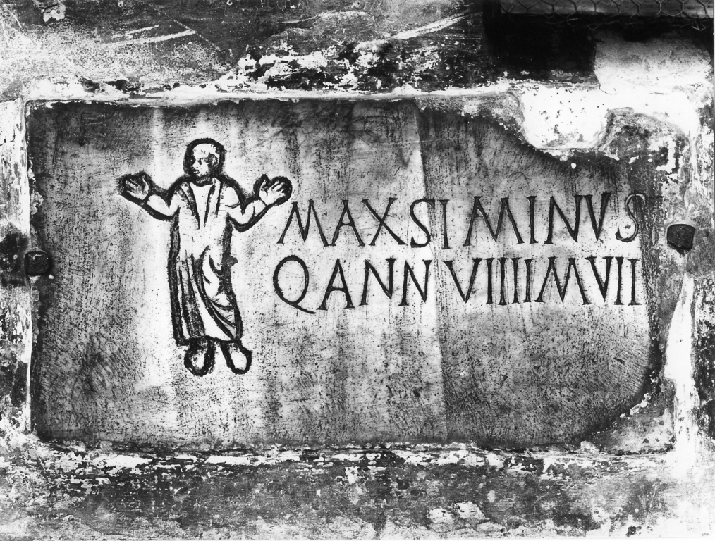 lapide tombale, frammento - ambito romano (sec. IV)