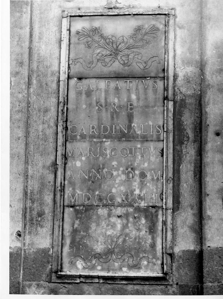 lapide documentaria - ambito laziale (sec. XVIII)