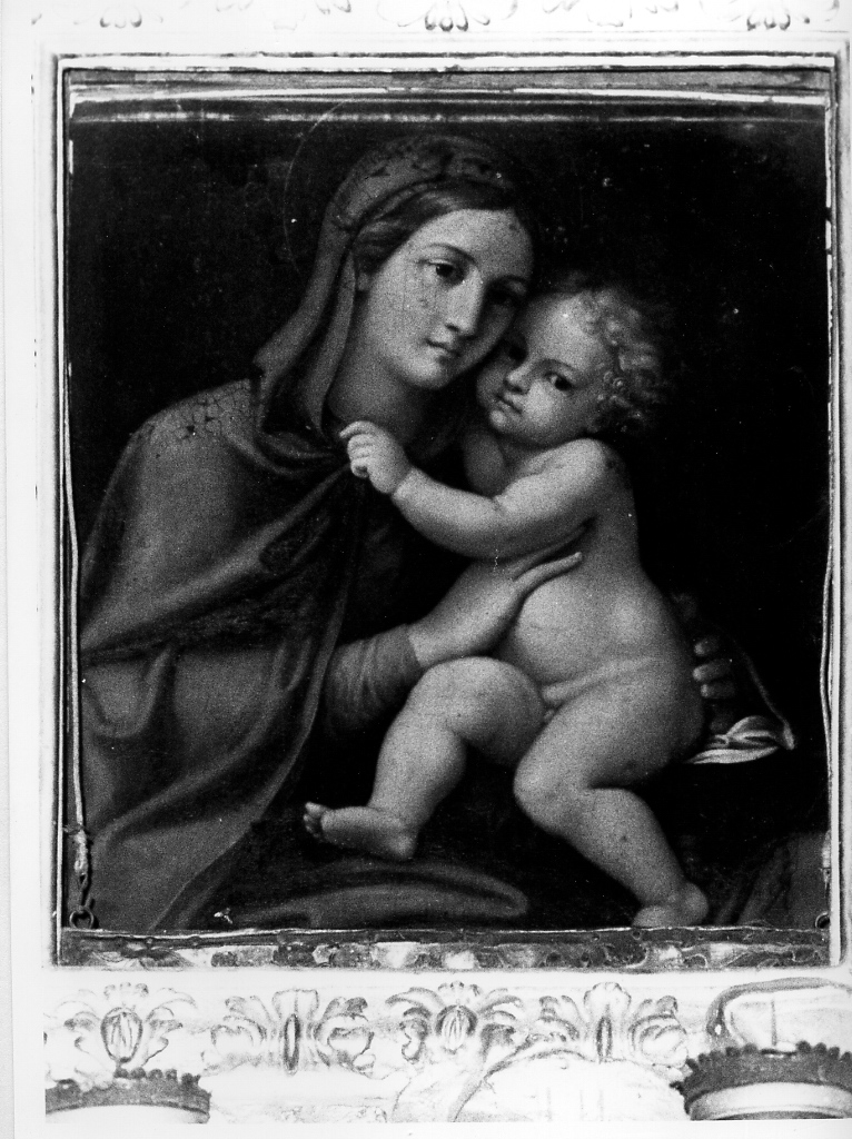 Madonna con Bambino, Madonna con Bambino (dipinto) di Carracci Annibale (scuola) (inizio sec. XVII)