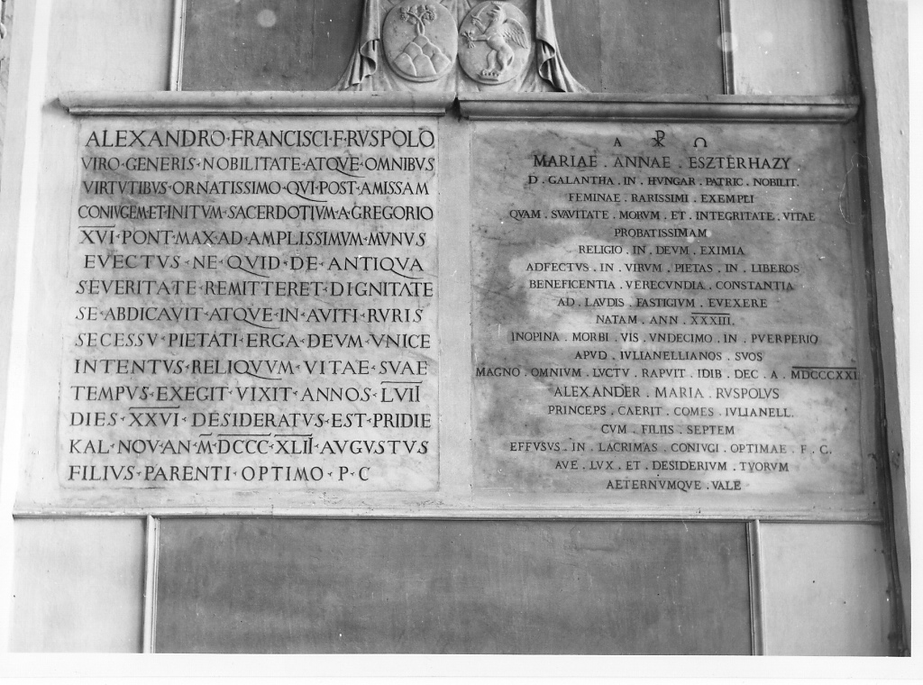 lapide documentaria - ambito laziale (sec. XIX, sec. XIX)