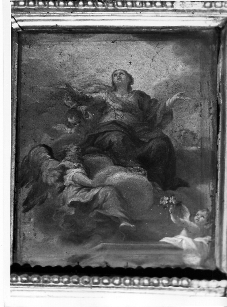Madonna Assunta con angeli, Madonna Assunta con angeli (dipinto) di Cerruti Michelangelo (attribuito) (sec. XVIII)