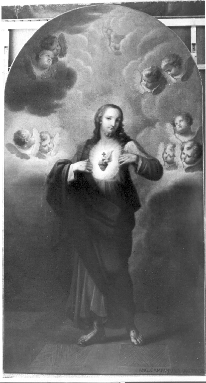 Sacro Cuore di Gesù (dipinto) di Campanella Angelo (fine/inizio secc. XVIII/ XIX)