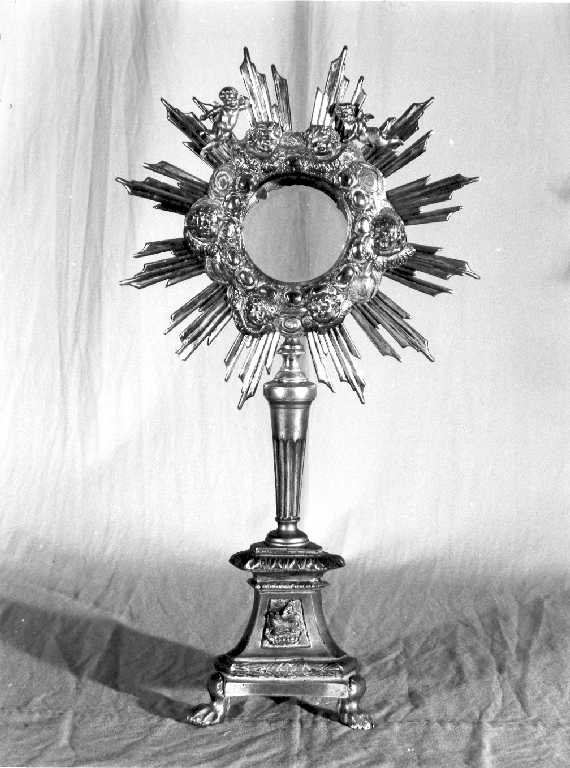 ostensorio - a raggiera - ambito laziale (primo quarto sec. XX)