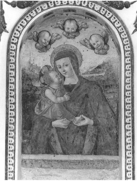 Madonna delle Grazie, Madonna con Bambino (dipinto) di Aquili Antonio detto Antoniazzo Romano (scuola) (sec. XVI)