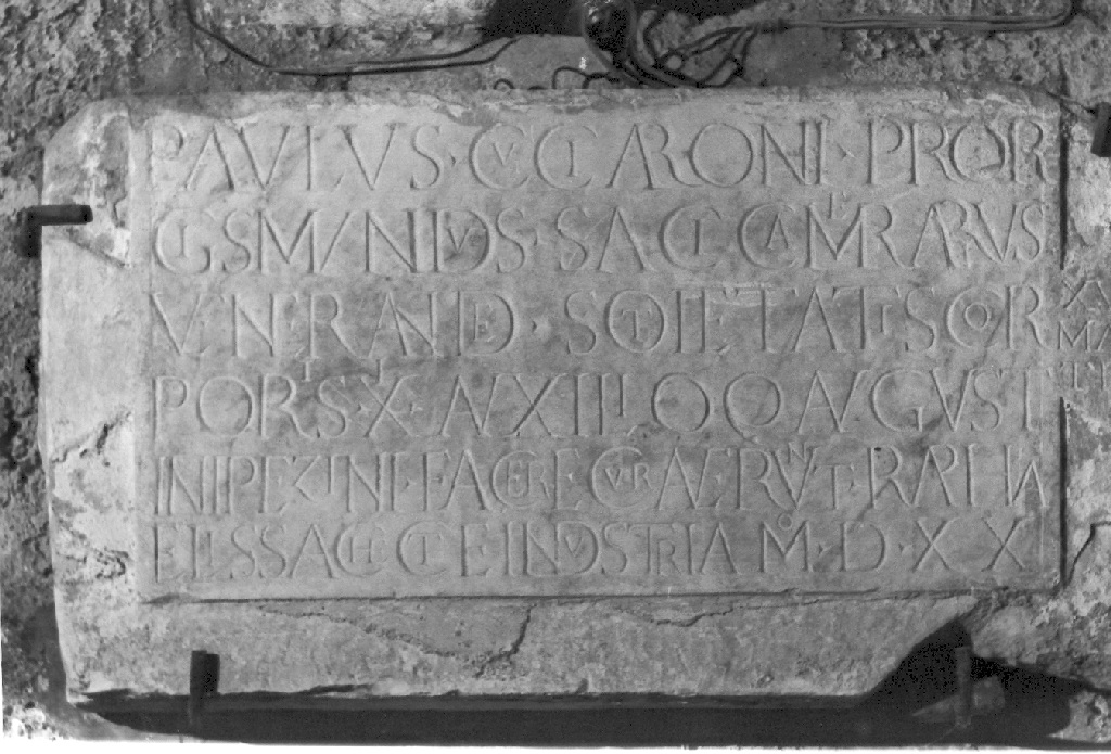 lapide commemorativa - ambito romano (sec. XVI)