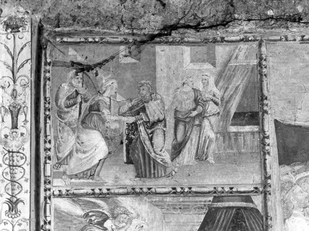 visitazione (dipinto) - ambito tosco laziale, ambito viterbese (sec. XVI)