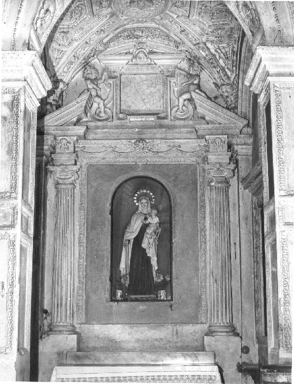 altare - a edicola - ambito umbro-laziale (fine/inizio secc. XVI/ XVII)