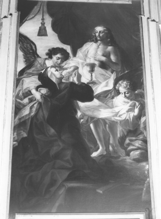 Cristo comunica Santa Brigida di Svezia (dipinto, ciclo) di Puccini Biagio (inizio sec. XVIII)