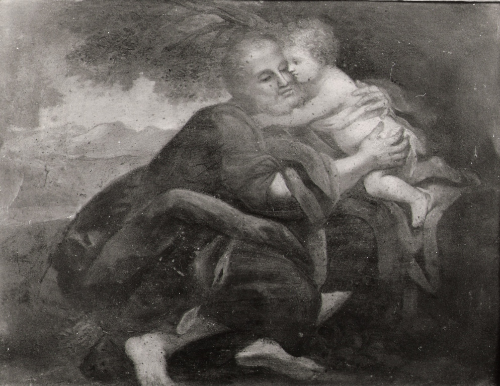 San Giuseppe e Gesù Bambino (dipinto) - ambito Italia centrale (sec. XVII)