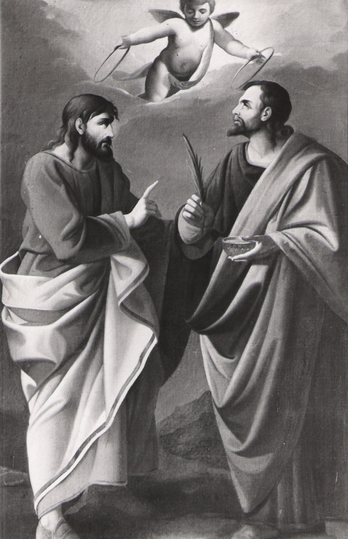 Santi Cosma e Damiano (dipinto, opera isolata) di Loffredo Bonaventura (sec. XIX)