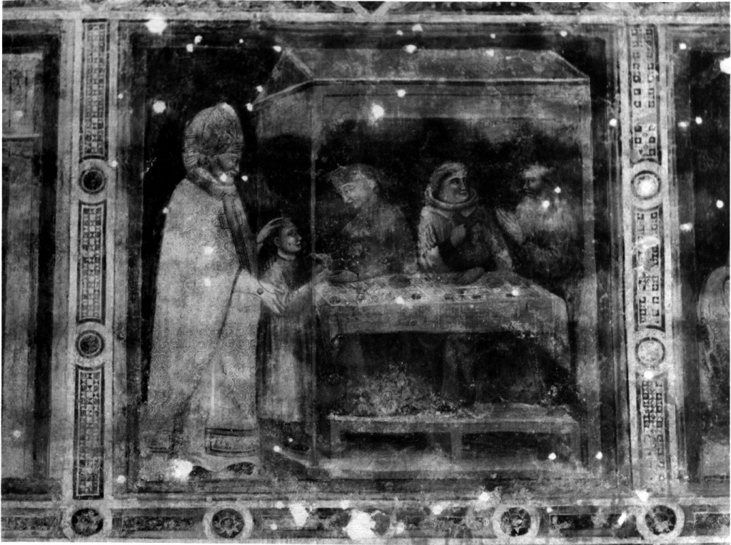 San Nicola di Bari e il figlio del nobile fatto prigioniero (dipinto, elemento d'insieme) - ambito tosco-romano (inizio sec. XIV)