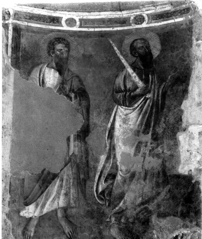 Santi (dipinto, elemento d'insieme) - ambito tosco-romano (inizio sec. XIV)