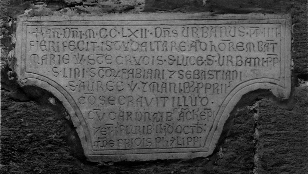 lapide commemorativa - ambito viterbese (sec. XIII)