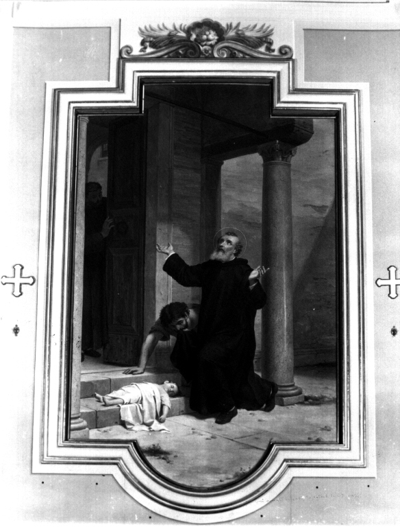 miracolo di San Benedetto (dipinto) di Gagliardi Francesco, Gagliardi Giovanni (sec. XIX)