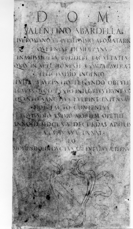 lapide commemorativa - ambito romano (sec. XVII)