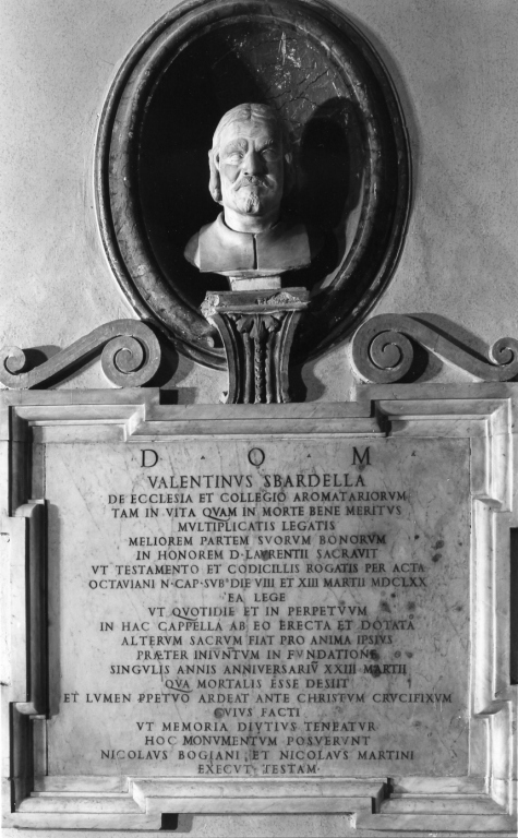 ritratto di Valentino Sbardella (busto) - ambito romano (sec. XVII)