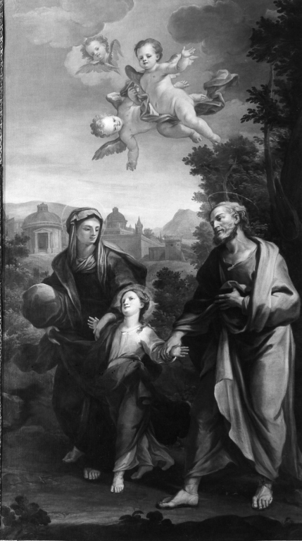San Gioacchino Sant'Anna e Maria Vergine bambina (dipinto) - ambito romano (sec. XVIII)