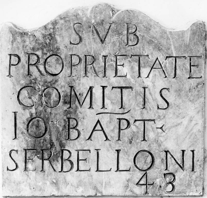 lapide - ambito romano (sec. XVII)