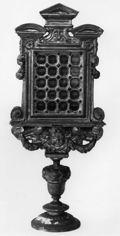 reliquiario a teca - ambito romano (sec. XVII)