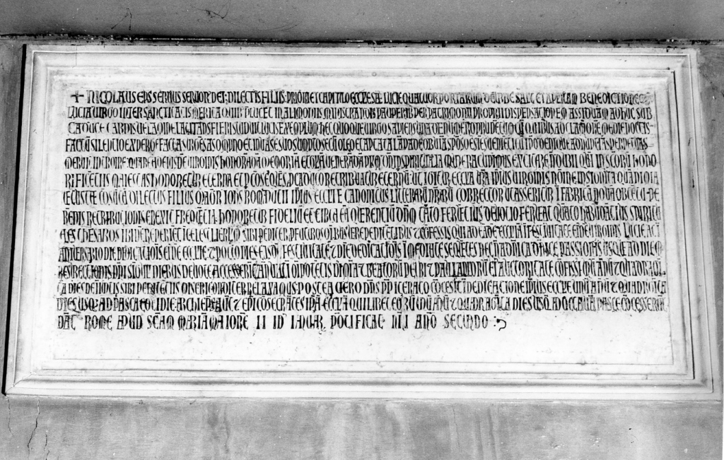 lapide commemorativa - ambito romano (ultimo quarto sec. XIII)