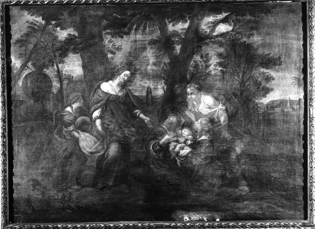 Mosè salvato dalle acque (dipinto) di Berrettini Pietro detto Pietro da Cortona (cerchia) (metà sec. XVII)