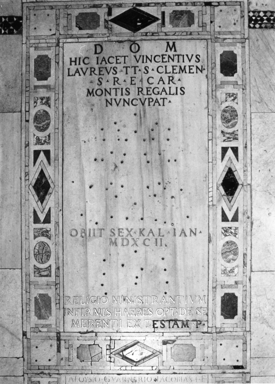 lapide tombale - ambito romano (sec. XVI)