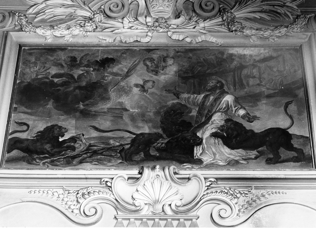 martirio di Sant'Ignazio (dipinto) di Ghezzi Pier Leone (primo quarto sec. XVIII)
