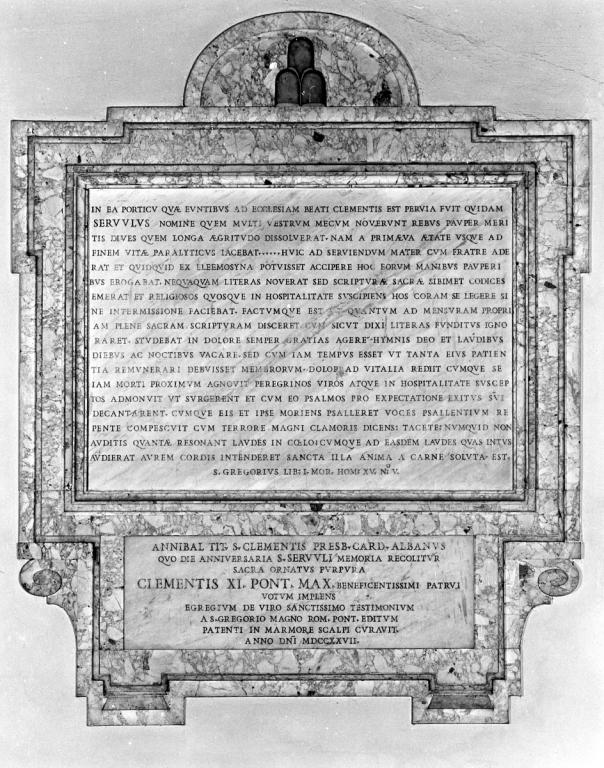 lapide commemorativa - ambito romano (sec. XVIII)