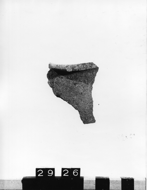 olla, frammento - ambito laziale (secc. XI/ XII)