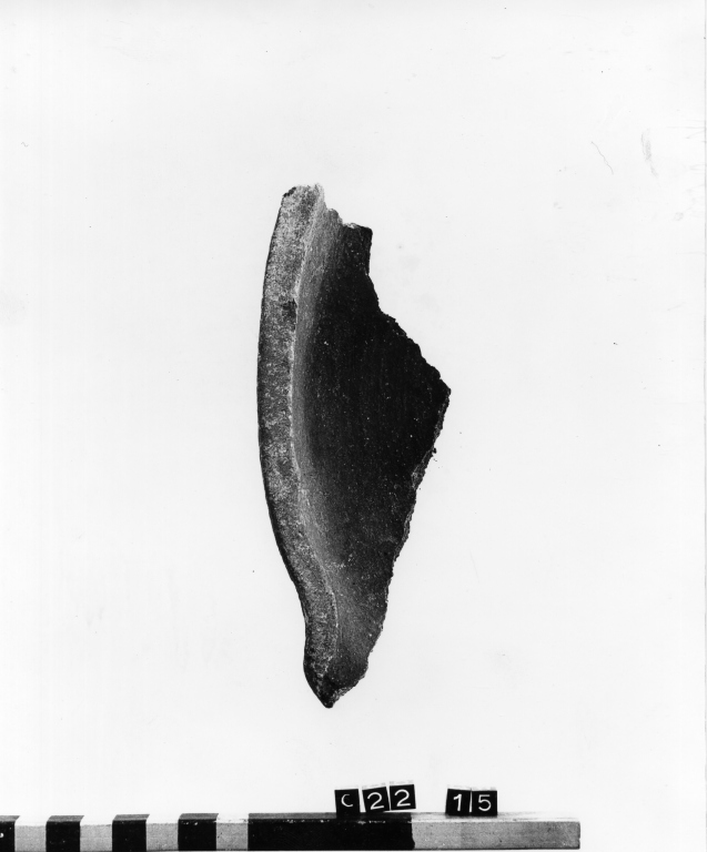 tegame, frammento - ambito laziale (secc. XII/ XV)