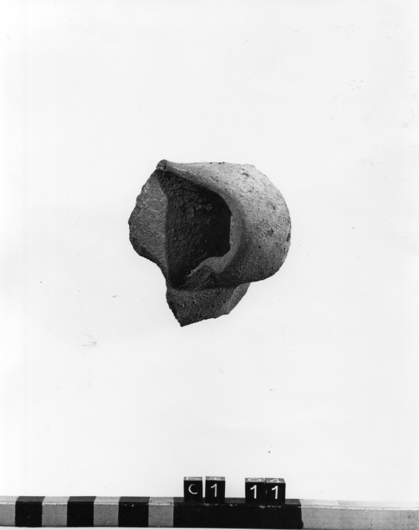 olla, frammento - ambito laziale (secc. XI/ XII)