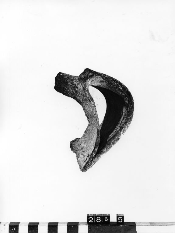 olla, frammento - ambito laziale (secc. IX/ XIII)