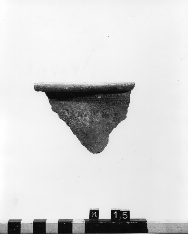 olla, frammento - ambito laziale (secc. XII/ XIII)