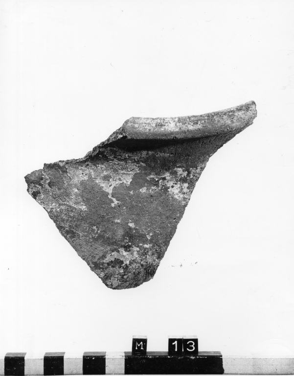 olla, frammento - ambito laziale (secc. XII/ XIV)