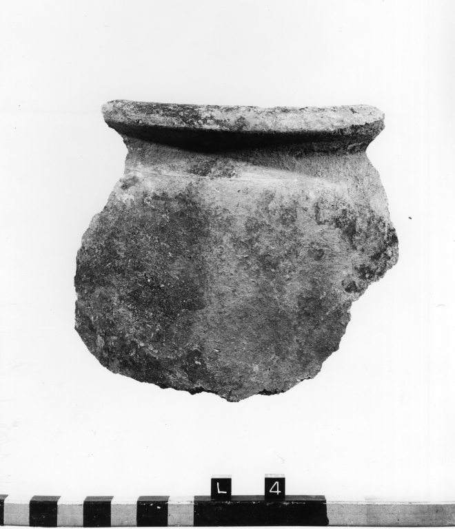 olla, frammento - ambito laziale (secc. XII/ XIV)